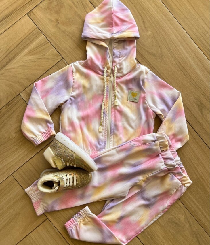 Conjunto Infantil Feminino Blusa Manga Longa com Calça Estampado Fernanda Ramos Kids