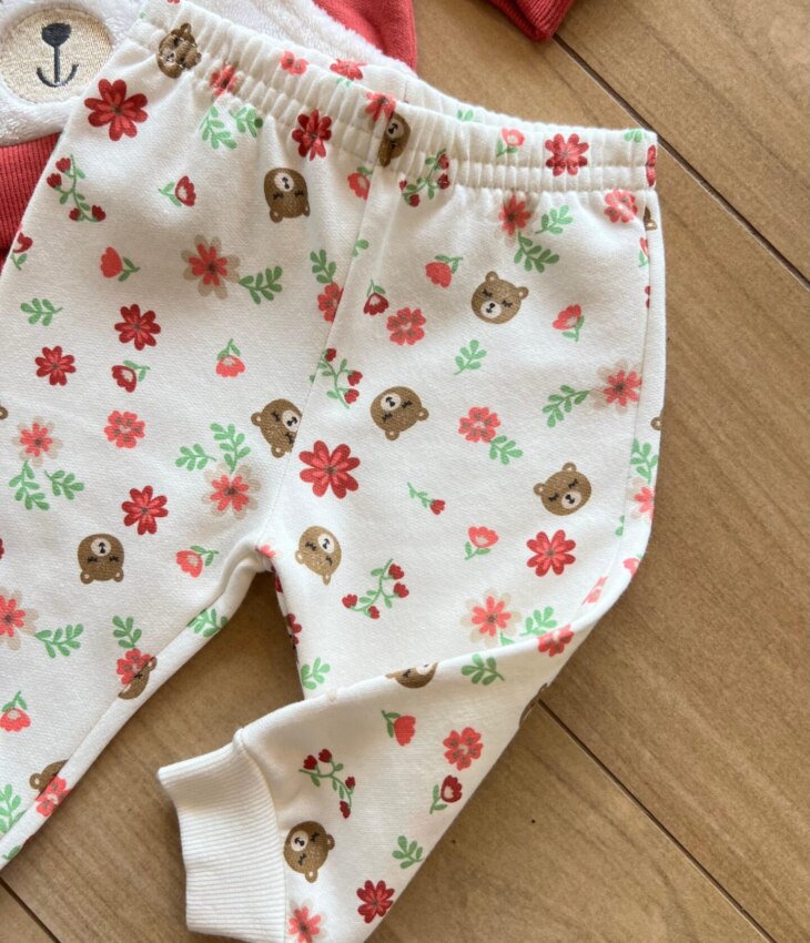 fernandaramoskids com br Conjunto Infantil Feminino Blusa Manga Longa com Calça Ursinho 1