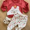 Conjunto Infantil Feminino Blusa Manga Longa com Calça Ursinho Fernanda Ramos Kids