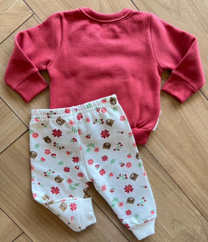 fernandaramoskids com br Conjunto Infantil Feminino Blusa Manga Longa com Calça Ursinho 2
