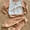 Conjunto Infantil Feminino Blusa Manga Longa Coração com Calça Fernanda Ramos Kids