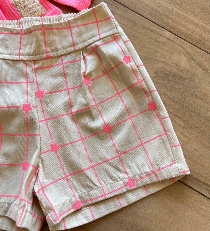 fernandaramoskids com br Conjunto Infantil Feminino Blusa Manga Longa e Short Bege 1