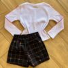 fernandaramoskids com br Conjunto Infantil Feminino Blusa Manga Longa e Short Preto 2