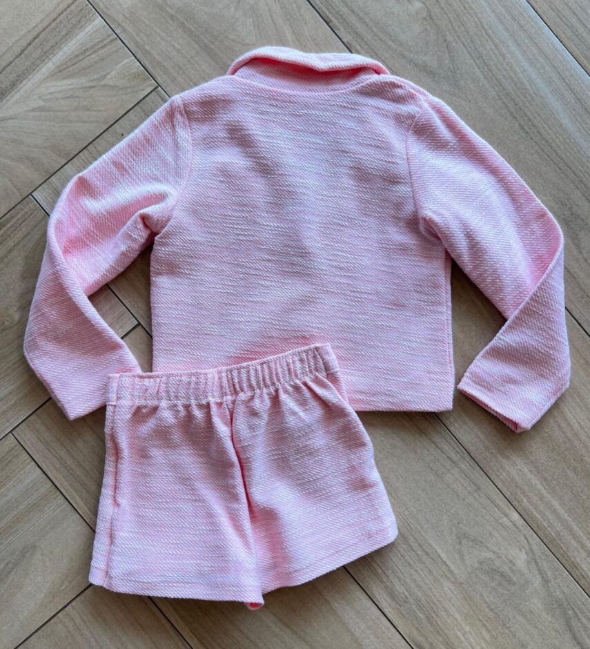 fernandaramoskids com br Conjunto Infantil Feminino Blusa Manga Longa e Short Saia 1