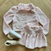Conjunto Infantil Feminino Blusa Manga Longa e Short Saia Rosa Fernanda Ramos Kids