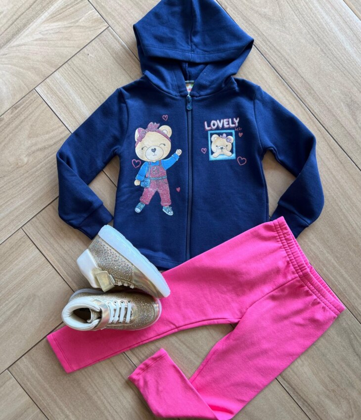 Conjunto Infantil Feminino Blusa Manga Longa Lovely com Calça Fernanda Ramos Kids