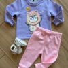 Conjunto Infantil Feminino Blusa Manga Longa Pinguim com Calça Fernanda Ramos Kids