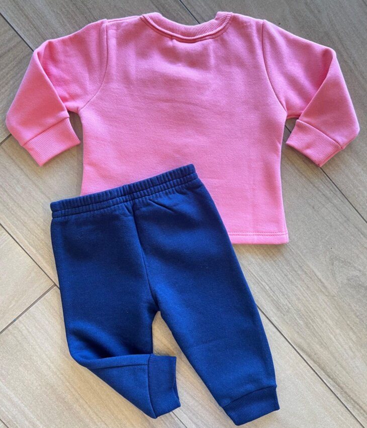 fernandaramoskids com br Conjunto Infantil Feminino Blusa Manga Longa Pinguim com Calça Azul 3