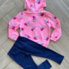 fernandaramoskids com br Conjunto Infantil Feminino Blusa Manga Longa Rosa Neon com Calça 1