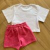 fernandaramoskids com br Conjunto Infantil Feminino Blusa Pink Day e Short Saia Pink2