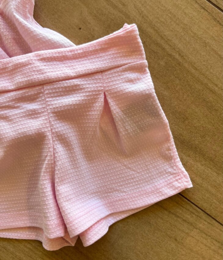 fernandaramoskids com br Conjunto Infantil Feminino Blusa Rodada e Short Rosa Bebê1