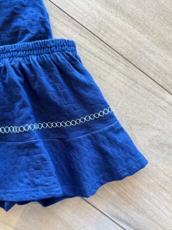 fernandaramoskids com br Conjunto Infantil Feminino Blusa Short Azul 1