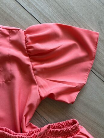 fernandaramoskids com br Conjunto Infantil Feminino Blusa Short Coral 1