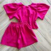 fernandaramoskids com br Conjunto Infantil Feminino Blusa Short Pink 2