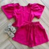 Conjunto Infantil Feminino Blusa Short Pink Fernanda Ramos Kids