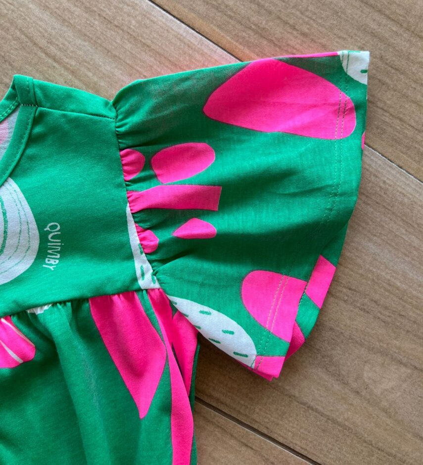 fernandaramoskids com br Conjunto Infantil Feminino Blusa Short Verde Bandeira 1