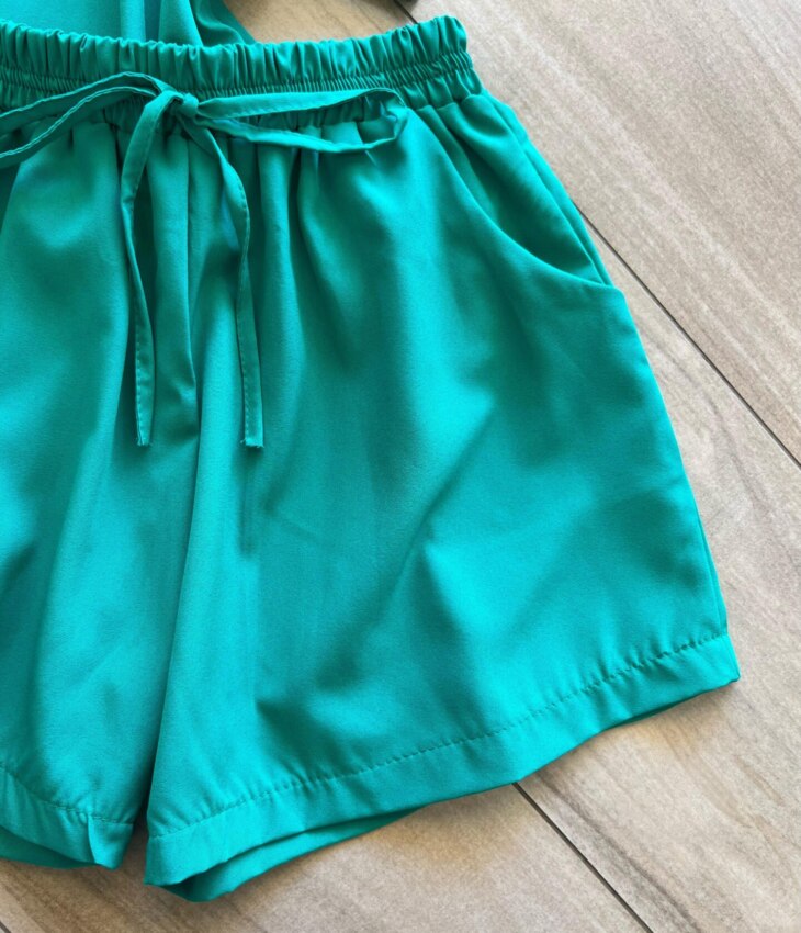 fernandaramoskids com br Conjunto Infantil Feminino Blusa Short Verde Bandeira 1