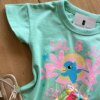 fernandaramoskids com br Conjunto Infantil Feminino Blusa Verde e Short Que Calor Estampado 1