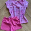 fernandaramoskids com br Conjunto Infantil Feminino Blusa Xafrez com Borboletas e Short Rosa3