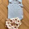 Conjunto Infantil Feminino Body Babador e Short Estampado Fernanda Ramos Kids