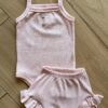 Conjunto Infantil Feminino Body de Alcinha e Calcinha Canelada Fernanda Ramos Kids
