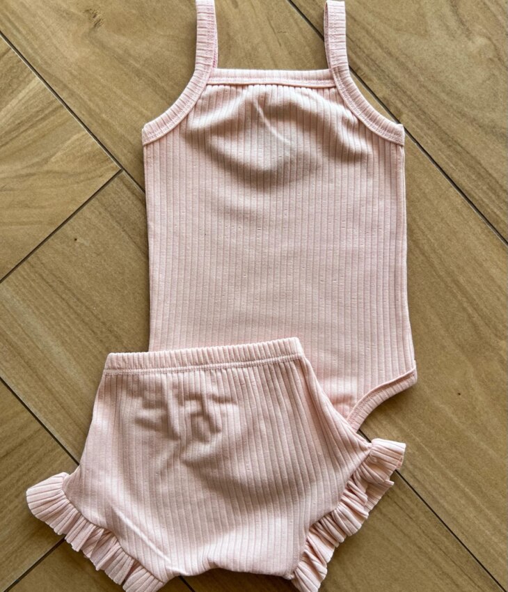 fernandaramoskids com br Conjunto Infantil Feminino Body de Alcinha e Calcinha Canelada2