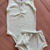 Conjunto Infantil Feminino Body Regata e Short Verde Fernanda Ramos Kids