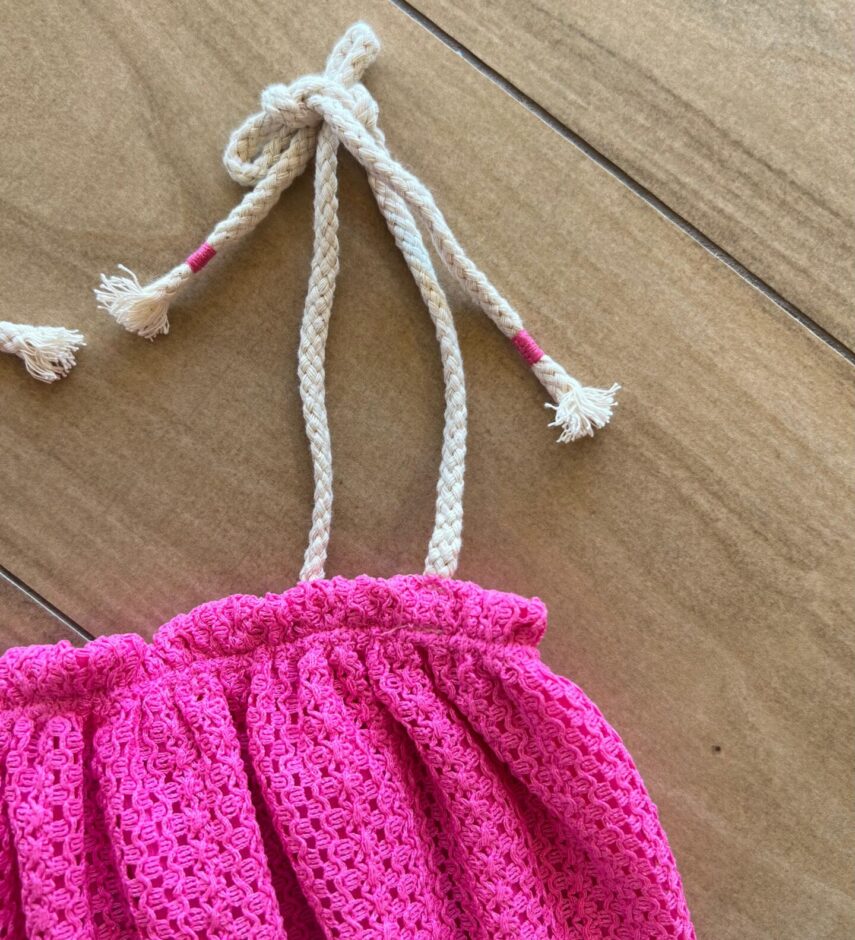 fernandaramoskids com br Conjunto Infantil Feminino Regata Alça em Cordão Rosa e Short 2