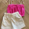 fernandaramoskids com br Conjunto Infantil Feminino Regata Alça em Cordão Rosa e Short 3