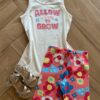 Conjunto Infantil Feminino Regata Allow Yourself e Short Estampado Fernanda Ramos Kids