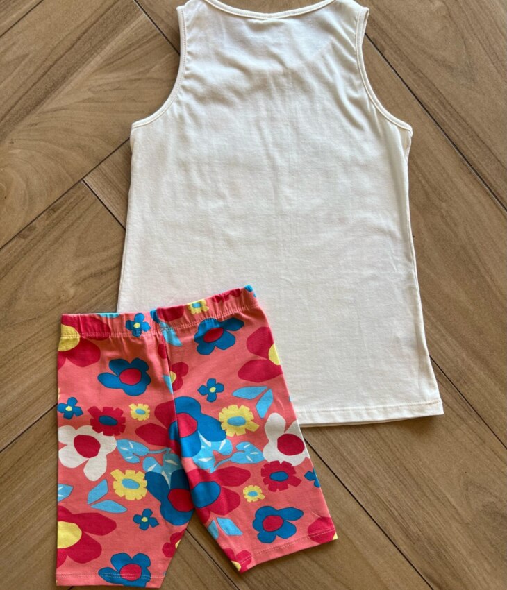fernandaramoskids com br Conjunto Infantil Feminino Regata Allow Yourself e Short Estampado2