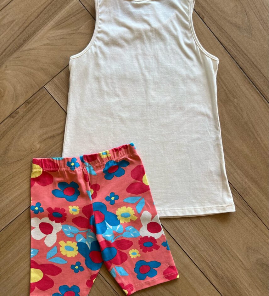 fernandaramoskids com br Conjunto Infantil Feminino Regata Allow Yourself e Short Estampado2