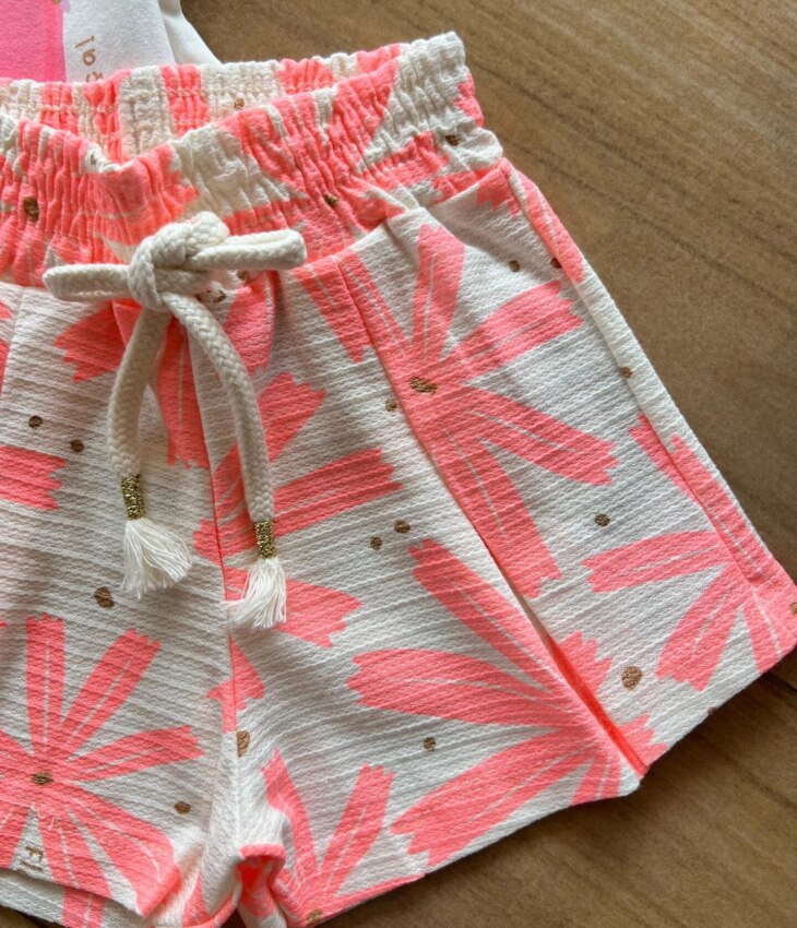 fernandaramoskids com br Conjunto Infantil Feminino Regata Chinelo Rosa e Short 1