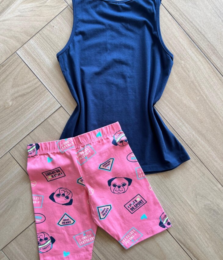 fernandaramoskids com br Conjunto Infantil Feminino Regata e Short Estampado De Sport 1