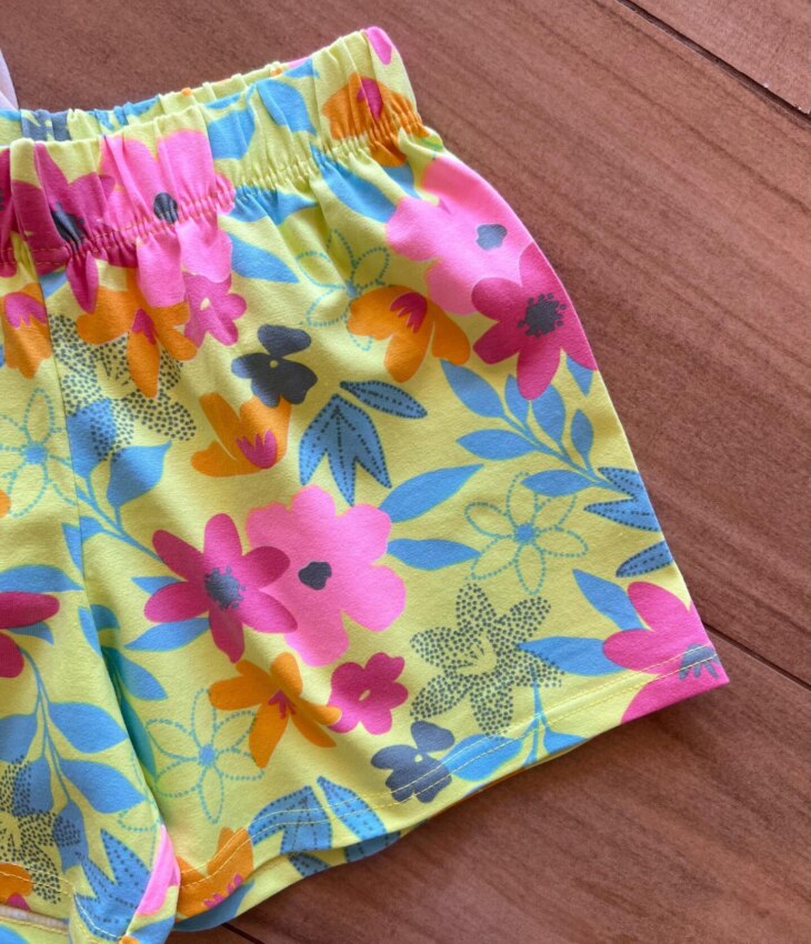 fernandaramoskids com br Conjunto Infantil Feminino Regata Lovely e Short Flor 1