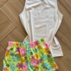 fernandaramoskids com br Conjunto Infantil Feminino Regata Lovely e Short Flor 3