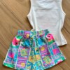 fernandaramoskids com br Conjunto Infantil Feminino Regata Sal & Sol e Short Estampado3