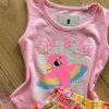 fernandaramoskids com br Conjunto Infantil Feminino Regata Sal Sol Rosa e Short 1
