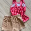 fernandaramoskids com br Conjunto Infantil Feminino Regata Vermelha e Short 2