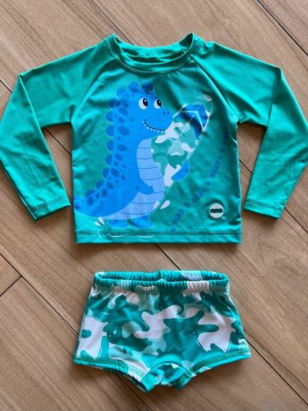 Conjunto Infantil Masculino Blusa Térmica e Sunga A Vida é Surf Fernanda Ramos Kids
