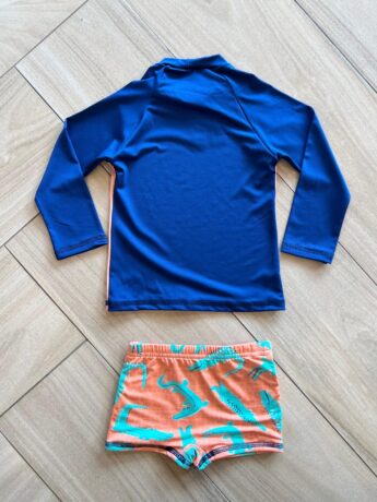 Conjunto Infantil Masculino Blusa Térmica e Sunga Dinossauro Fernanda Ramos Kids