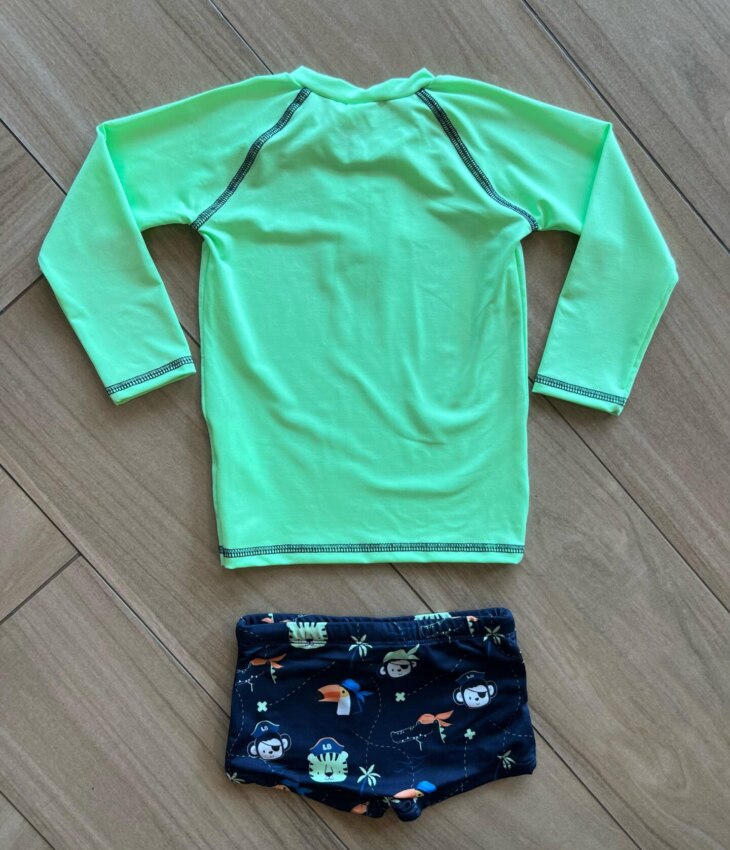 Conjunto Infantil Masculino Blusa Térmica e Sunga Guardian Fernanda Ramos Kids