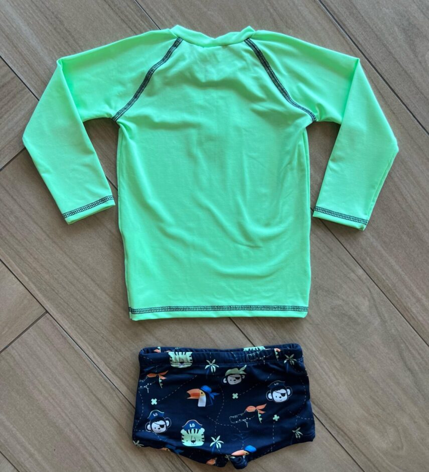 Conjunto Infantil Masculino Blusa Térmica e Sunga Guardian Fernanda Ramos Kids