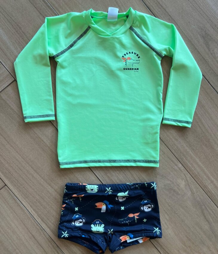 Conjunto Infantil Masculino Blusa Térmica e Sunga Guardian Fernanda Ramos Kids