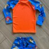 Conjunto Infantil Masculino Blusa Térmica e Sunga Sonic Fernanda Ramos Kids