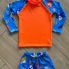 Conjunto Infantil Masculino Blusa Térmica e Sunga Sonic Fernanda Ramos Kids