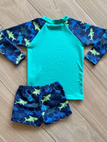fernandaramoskids com br Conjunto Infantil Masculino Blusa Térmica e Sunga Tubarão 1