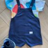 Conjunto Infantil Masculino Body Manga Curta e Jardineira Moletom Fernanda Ramos Kids