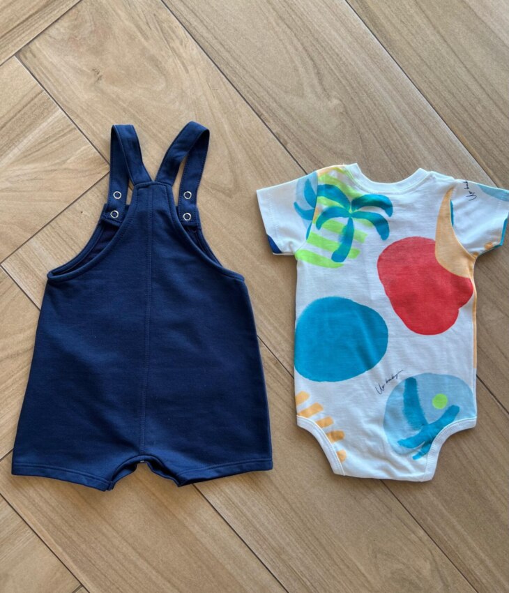 fernandaramoskids com br Conjunto Infantil Masculino Body Manga Curta e Jardineira Moletom2