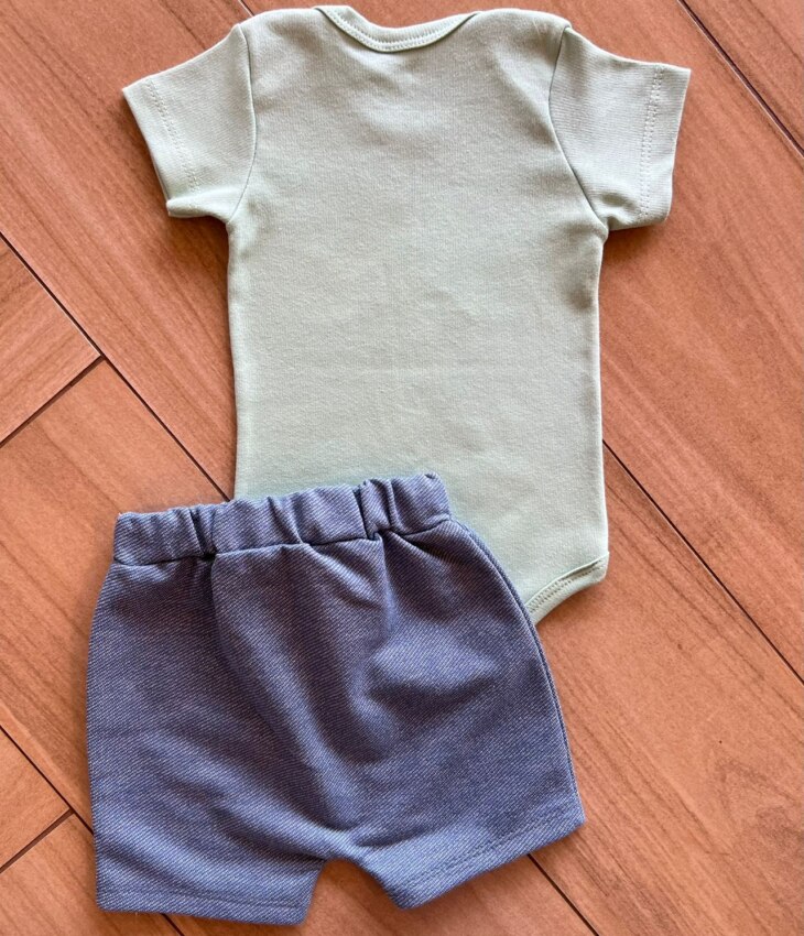fernandaramoskids com br Conjunto Infantil Masculino Body Vede Awe Some Dude e Short 2
